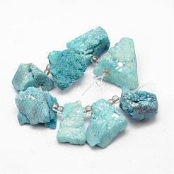 Electroplated Natural Agate Bead Strands&nbsp;G-G893-02