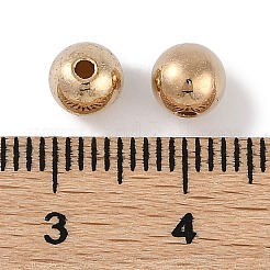 Ccbプラスチックラウンドビーズ  ゴールドカラー  5.5x5mm  穴：1.2mm&nbsp;ALUM-U001-08B-04