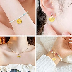 18Pcs 9 Styles Alloy Enamel Pendants&nbsp;ENAM-YW0006-51