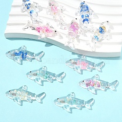 12Pcs Transparent Luminous Acrylic Pendants&nbsp;TACR-YW0003-43
