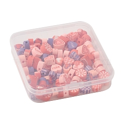 100Pcs 5 Style Handmade Polymer Clay Beads&nbsp;CLAY-FS0001-34