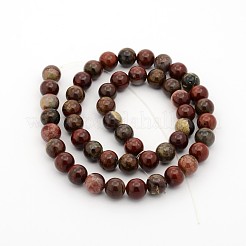 Natural Agate Round Bead Strands&nbsp;G-P070-68-3mm