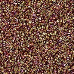 MIYUKIデリカビーズ  シリンダー  日本製シードビーズ  11/0  （db0501) 24ktゴールドアイリス  1.3x1.6mm  穴：0.8mm  約10000個/袋  50 G /袋&nbsp;SEED-X0054-DB0501