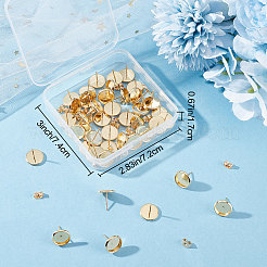 50Pcs 304 Stainless Steel Stud Earring Settings&nbsp;STAS-BBC0001-67