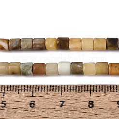 天然黄龍翡翠のビーズ連売り  コラム  4~4.5x4.5~5mm  穴：1mm  約88~91個/連  15.16~15.35''（38.5~39センチメートル）&nbsp;G-T141-83B