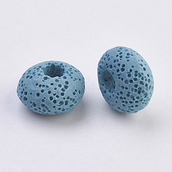 Natural Dyed Lava Rock European Beads&nbsp;G-E477-A07