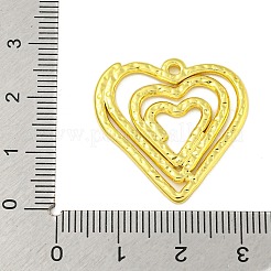 304ステンレスペンダント  高光沢仕上げの本物の18K金メッキ  ハート  26x26x1.5mm  穴：1.6mm&nbsp;STAS-Z085-01G-03
