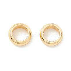 201ステンレススチールスペーサービーズ  フラットラウンド/リング  18KGP本金メッキ  4x1.5mm  穴：2.5mm&nbsp;X-STAS-M294-03G-06