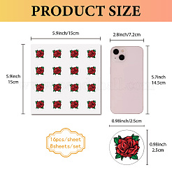 8 Sheets Plastic Waterproof Self-Adhesive Picture Stickers&nbsp;DIY-WH0428-088