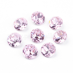 Pointed Back & Back Plated Glass Rhinestone Cabochons&nbsp;RGLA-J012-8mm-223