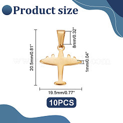 10Pcs 304 Stainless Steel Pendants&nbsp;STAS-UN0054-42