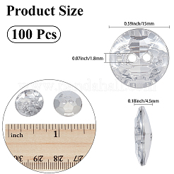 100Pcs 2-Hole Acrylic Buttons&nbsp;BUTT-CY0001-32