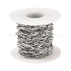 Tarnish Resistant Handmade 304 Stainless Steel Curved Bar Link Chains&nbsp;CHS-G025-05P