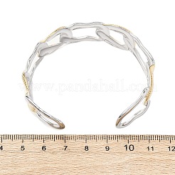 女性用楕円形 304 ステンレススチール カフ バングル  イオンプレーティング（ip）  ゴールデン·ステンレス鋼色  3/4インチ（2cm）  内径：2-1/4インチ（5.85cm）&nbsp;BJEW-B150-06GP