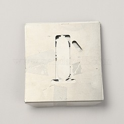 アルミ合金塗装ステンシル  DIYスクラップブッキング用  数0~9  銀  8x6.9x1cm  10個/セット&nbsp;DIY-WH0223-62