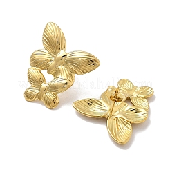 Ion Plating(IP) 304 Stainless Steel Butterfly Stud Earrings&nbsp;EJEW-G347-02G-01