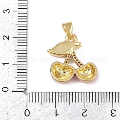 Brass Micro Pave Cubic Zirconia Pendants&nbsp;KK-D376-03G