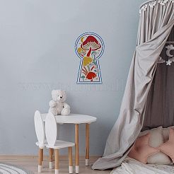 プラスチック再利用可能な描画絵画ステンシル テンプレート  ファブリック タイル 床 家具 木材の塗装用  長方形  きのこ模様  297x210mm&nbsp;DIY-WH0202-272