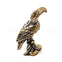Brass Parrot Miniature Figurines Statues for Home Office Desktop Ornament&nbsp;KK-S335-05AB