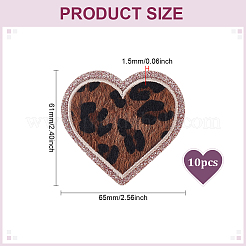 Leopard Print Pattern Polyester Embroidery Thread Iron on Sew on Patches&nbsp;PATC-WH0031-006