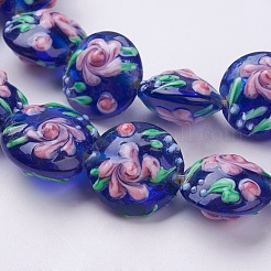 Handmade Bumpy Lampwork Beads Strands&nbsp;LAMP-K027-06C