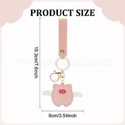 DIY Imitation Leather Flying Pig Pendant Keychain Sewing Kits&nbsp;DIY-WH0530-96