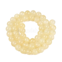 Natural Golden Silk Jade Beads Strands&nbsp;G-N369-01C-01