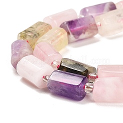Natural Rose Quartz & Amethyst & Prehnite & Yellow Quartz Beads Strands&nbsp;G-G068-A22-01