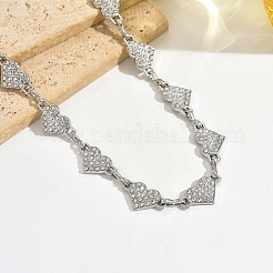 Alloy Crystal Rhinestone Heart Link Waist Chains for Women&nbsp;WGA2267-01