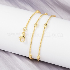 Brass Satellite Chains Necklace for Women&nbsp;LS-NJEW-P265-17G