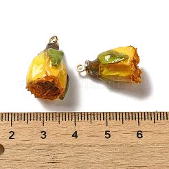 Preserved Rose with Golden Alloy Pendants&nbsp;FIND-M010-01C