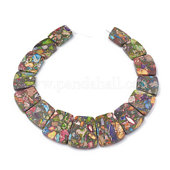 Synthetic Gold Line Imperial Jasper Beads Strands&nbsp;G-S327-003