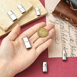 6Pcs 3 Styles 304 Stainless Steel Magnetic Clasps with Glue-in Ends&nbsp;STAS-CJ0003-26