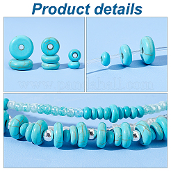 Synthetic Turquoise Spacer Bead Strands&nbsp;G-PH0001-88