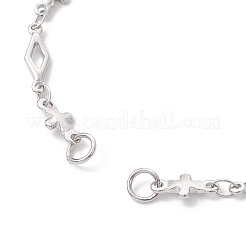 304 Stainless Steel Rhombus Link Chain Bracelet Making&nbsp;AJEW-JB01445