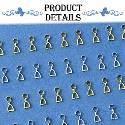 100Pcs 2 Colors Brass Ice Pick Pinch Bails&nbsp;IFIN-FS0001-48
