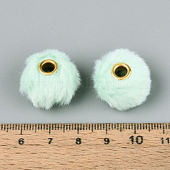 ウサギの毛の模造品 ヨーロッパのビーズ  大穴ビーズ  ロンデル  アクアマリン  19.5~20x12mm  穴：4mm&nbsp;FIND-WH0126-574A-13