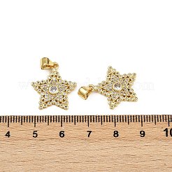 Brass Micro Pave Cubic Zirconia Pendants&nbsp;KK-S526-38G