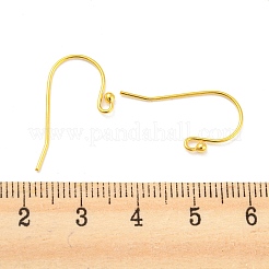 スターリングシルバーのシェパードクルックスタイルのイヤリングワイヤー925本  18KGP本金メッキ  21x2mm  ピン：0.7mm&nbsp;LS-STER-H107-02G