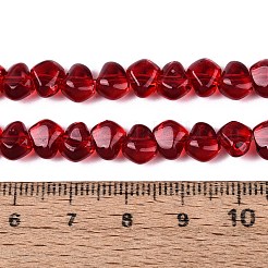 Baking Paint Transparent Glass Beads Strands&nbsp;GLAA-Q109-01A-04