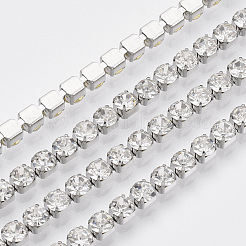 304 Stainless Steel Rhinestone Strass Chains&nbsp;CHS-R012-A-01