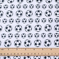 ポリコットン生地  服装アクセサリー  サッカーの模様  ホワイト  1000x1450x0.3mm&nbsp;DIY-WH0671-497B