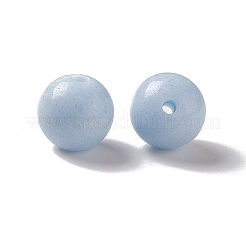 ルミナスキャンディーカラーガラスビーズ  暗闇で光る  ラウンド  ライトスチールブルー  8mm  穴：1.3mm&nbsp;LS-GLAA-E031-01B-07