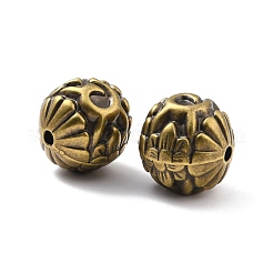 CCBプラスチックビーズ  花の丸  アンティークブロンズ  23.5x23mm  穴：3.5mm&nbsp;CCB-P011-02AB