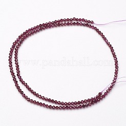 天然石ガーネットビーズ連売り  グレードAA  多面カット  ラウンド  3mm  穴：0.5mm  約120~130個/連  15.5インチ&nbsp;LS-G-P213-37-3mm