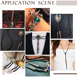 8Pcs 4 Colors Alloy Bolo Tie Replacement Cord End&nbsp;FIND-PH0018-04
