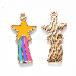Alloy Enamel Comet Star Pendants&nbsp;ENAM-N054-010A