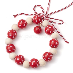 Wreath Wood Beads Pendant Decorations&nbsp;HJEW-TA00302