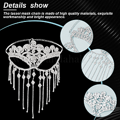 1Pc Alloy Headwear Masquerade Masks&nbsp;AJEW-GA0008-17P