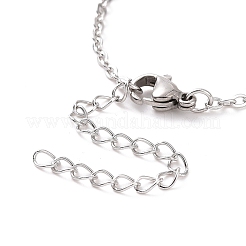 Non-Tarnish 302 Stainless Steel Heart Puzzle Pendant Lariat Necklaces&nbsp;NJEW-I118-01P